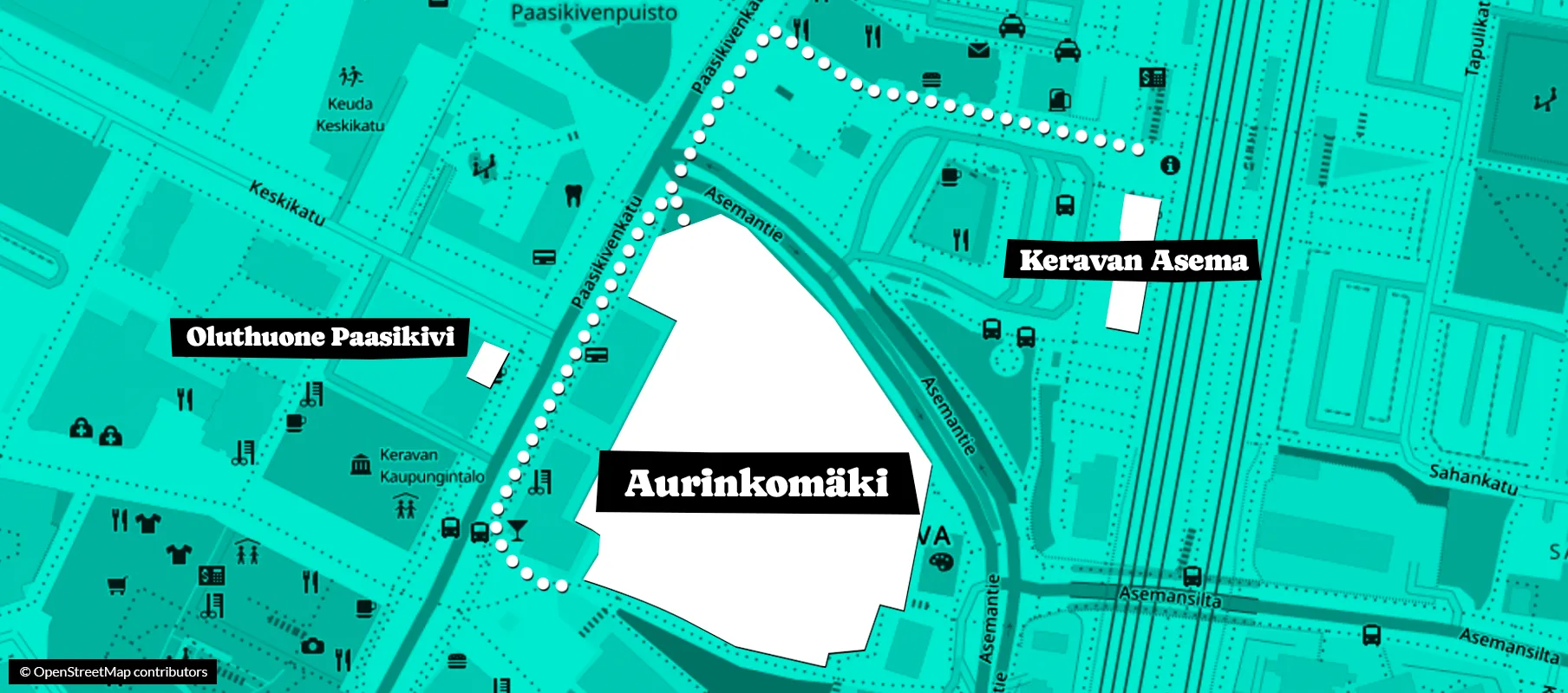 Sijainti ja saapuminen