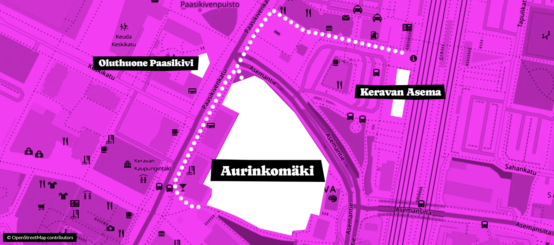 Sijainti ja saapuminen